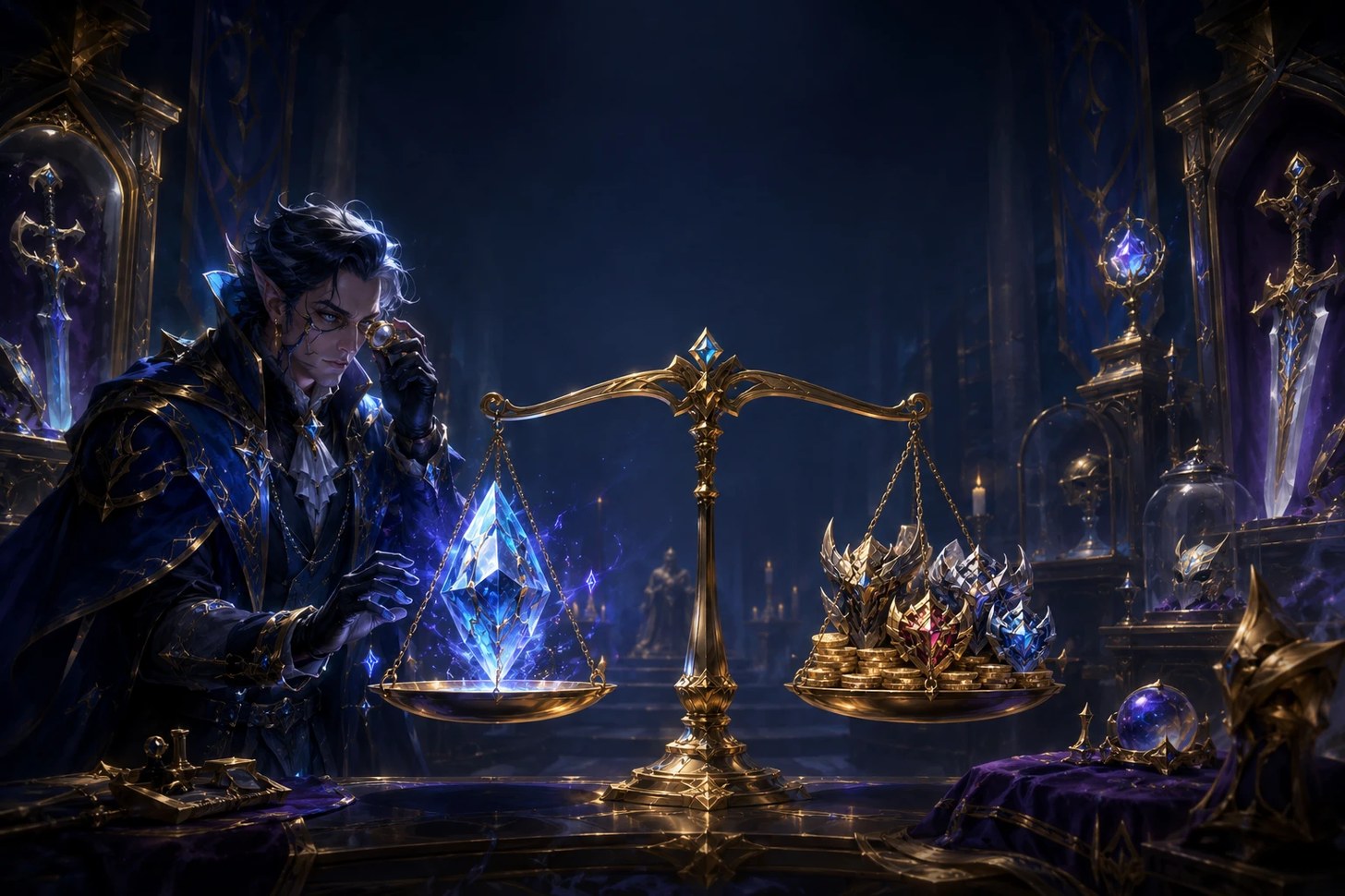 League of Legends account appraisal scales key art for an account worth guide